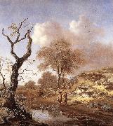 WYNANTS, Jan A Hilly Landscape wer oil on canvas